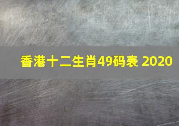 香港十二生肖49码表 2020